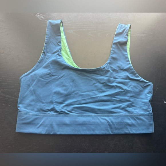 Fabletics Reversible Blue and Green Sports Bra Size L - Picture 4 of 6